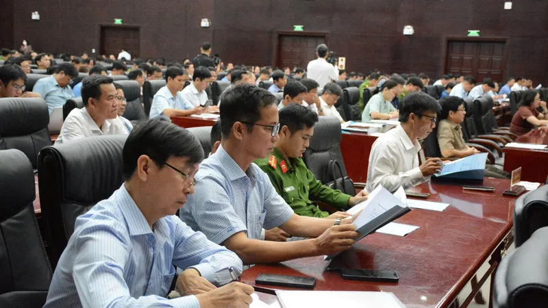 Hội nghị có sự tham dự của đại diện công an, sở, ngành, và các xã phường trên địa bàn TP Đà Nẵng