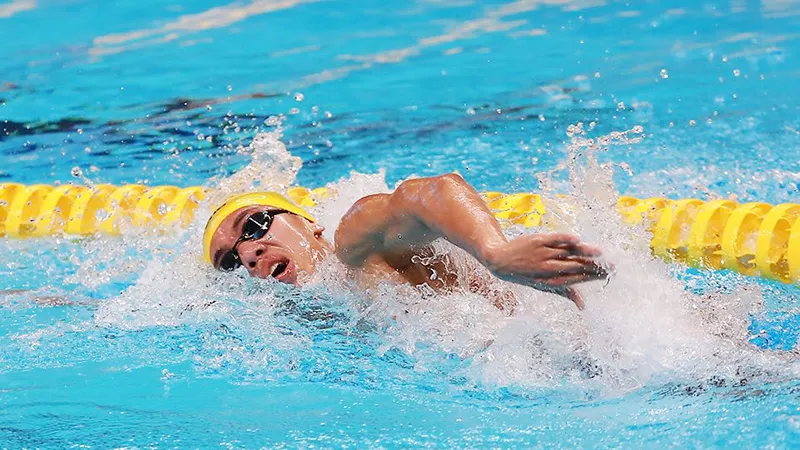 Kình ngư Nguyễn Huy Hoàng là niềm hy vọng vàng của thể thao Việt Nam tại Olympic trẻ 2018. Ảnh: DŨNG PHƯƠNG