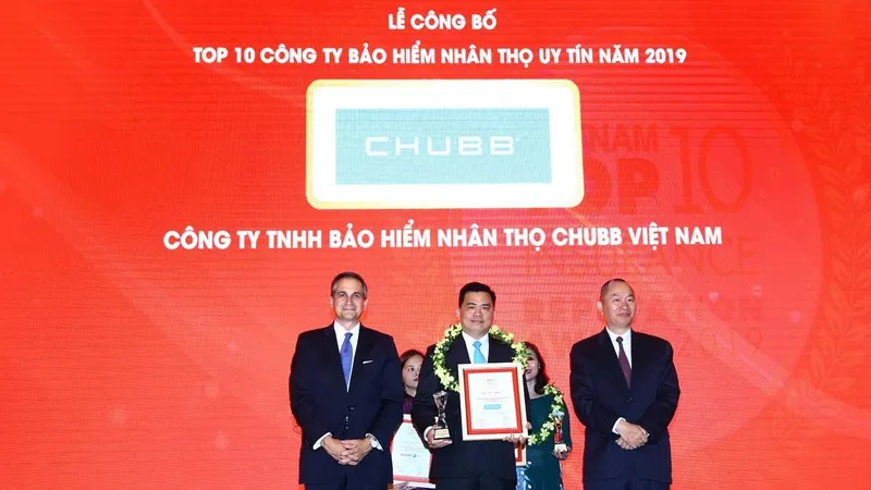 Chubb Life Việt Nam - “Top 10 doanh nghiệp BHNT uy tín năm 2019”