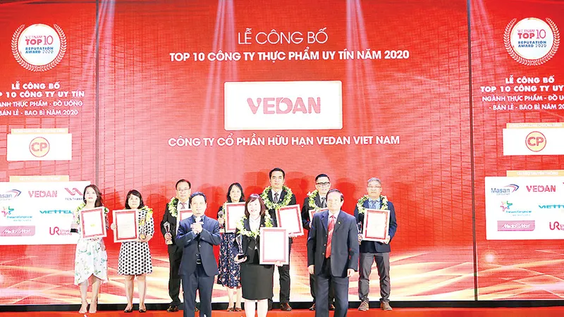 Vedan Việt Nam tiếp tục được vinh danh Tốp 10: Công ty uy tín ngành Thực phẩm - Đồ uống năm 2020