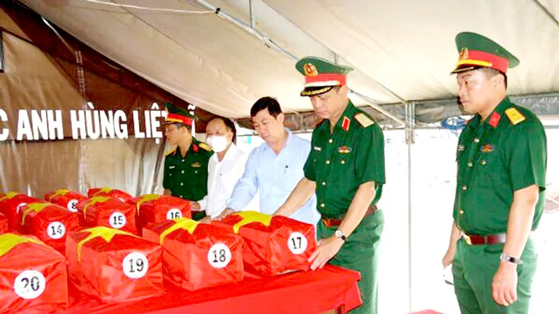 Các hài cốt liệt sĩ Đặc công Rừng Sác được quy tập 