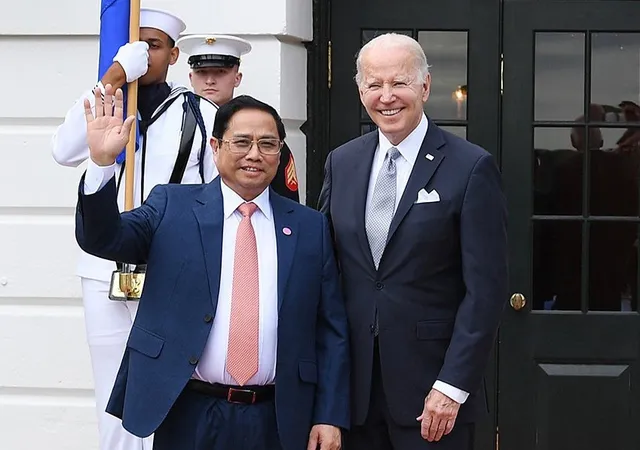 Thủ tướng Phạm Minh Chính và Tổng thống Hoa Kỳ Joe Biden. Ảnh: VGP