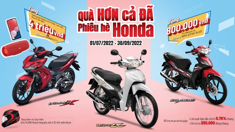 Hè rực rỡ cùng chương trình khuyến mại “Quà hơn cả đã, phiên hè Honda”