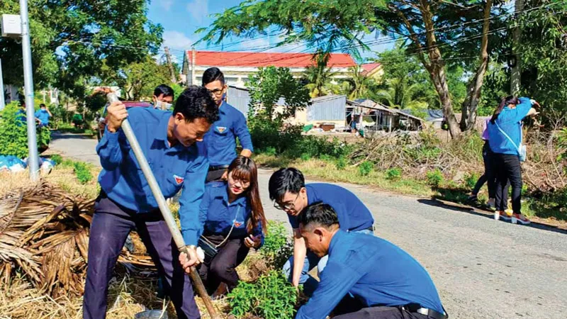 Mô hình “Mỗi đoàn viên 1 cây xanh” được triển khai sôi nổi tại Sóc Trăng