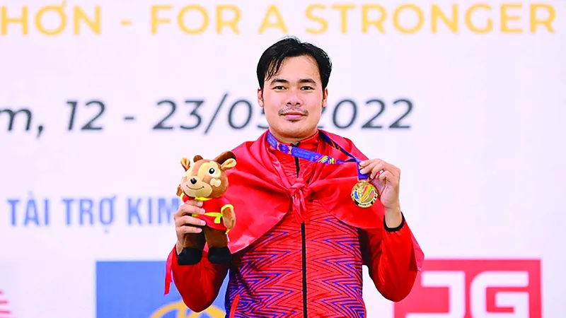 VĐV Tiến Nhật đoạt huy chương vàng SEA Games 31. Ảnh: P.NGUYỄN