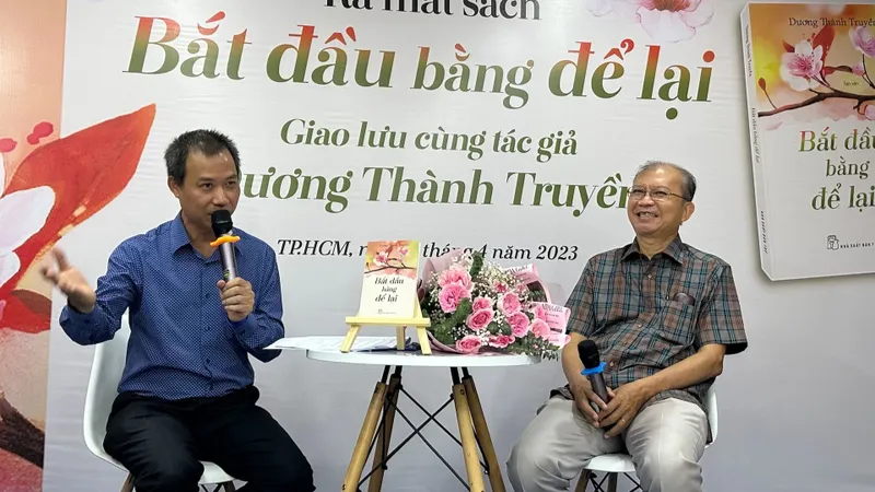 Nhà báo Dương Thành Truyền hạnh phúc khi lần đầu tiên được tổ chức ra mắt sách 