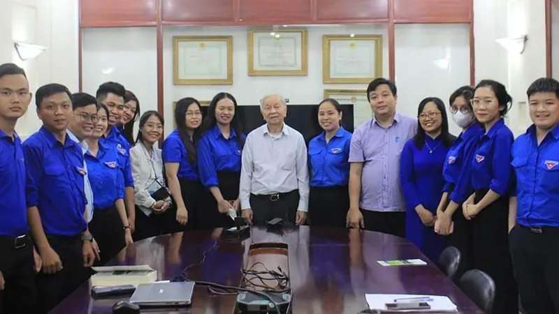 Đồng chí Phạm Chánh Trực, nguyên Phó Bí thư Thành ủy TPHCM, trong một buổi sinh hoạt chính trị với cán bộ, đoàn viên Thành đoàn TPHCM