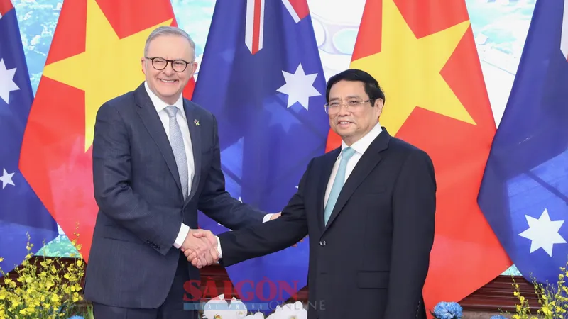 Thủ tướng Phạm Minh Chính đón và hội đàm với Thủ tướng Australia Anthony Albanese
