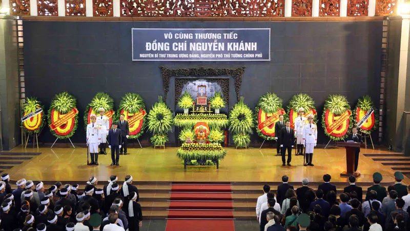 Lễ tang đồng chí Nguyễn Khánh. Ảnh: VGP