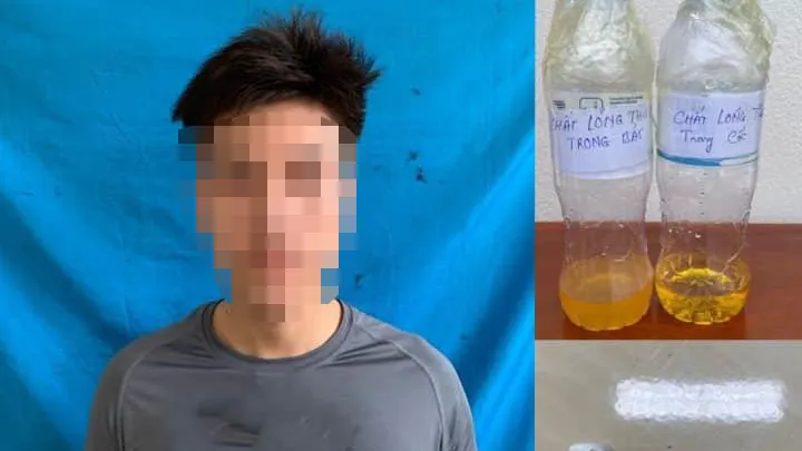 Phát hiện nhóm thanh niên sử dụng “nước vui”, “nước sướng” 