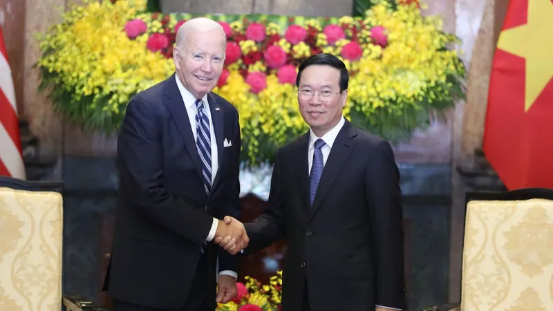 Chủ tịch nước Võ Văn Thưởng tiếp và chủ trì tiệc chiêu đãi Tổng thống Joe Biden