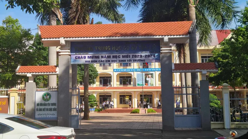 Trường THCS Tân Lợi, nơi xảy ra sự việc đáng tiếc