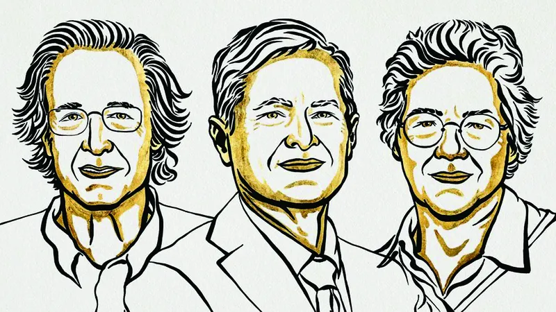Ba nhà khoa học (từ trái sang): Pierre Agostini, Ferenc Krausz, Anne L’Huillier