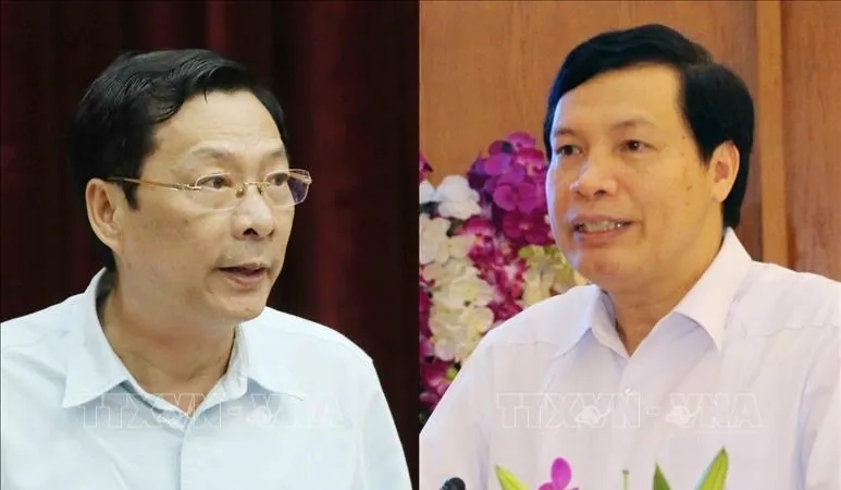 Ông Nguyễn Văn Đọc (trái) và ông Nguyễn Đức Long. Ảnh: TTXVN