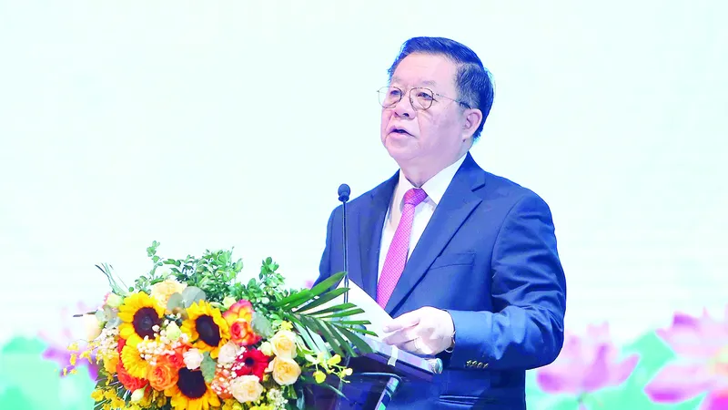 Trưởng ban Tuyên giáo Trung ương Nguyễn Trọng Nghĩa phát biểu tại lễ tổng kết và trao giải. Ảnh: TTXVN