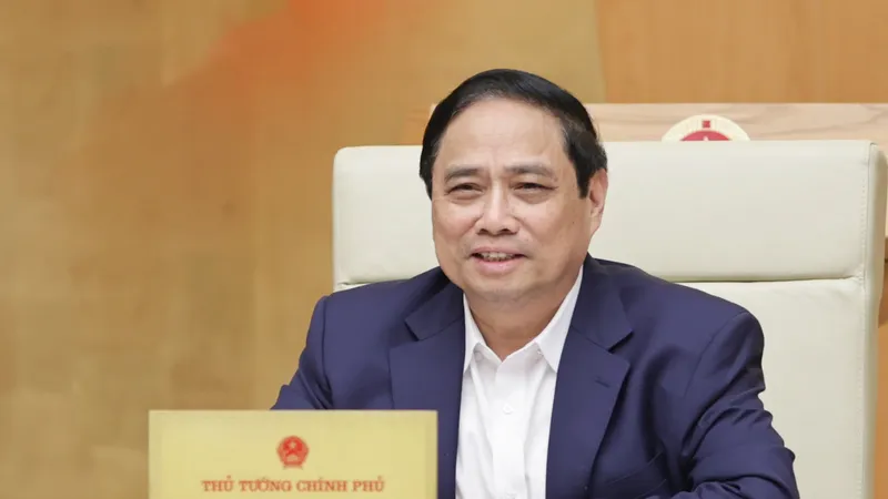 Thủ tướng Phạm Minh Chính chủ trì và phát biểu tại phiên họp Chính phủ thường kỳ, sáng 4-11. Ảnh: VIẾT CHUNG