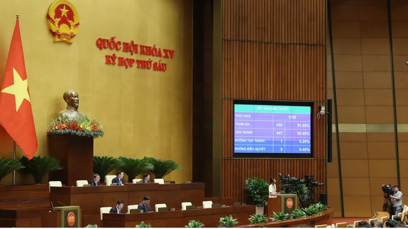 Quốc hội vừa chính thức thông qua Nghị quyết về Kế hoạch phát triển kinh tế - xã hội năm 2024. Ảnh: QUANG PHÚC