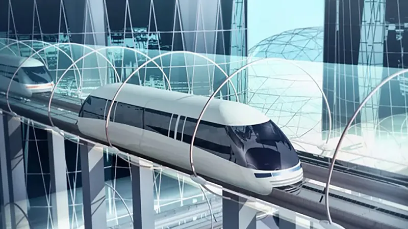 Hình ảnh mô phỏng dự án thử nghiệm công nghệ tàu điện siêu tốc qua ống chân không