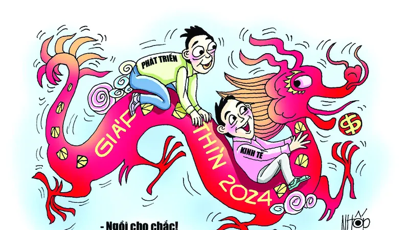 Ảnh biếm họa Báo Xuân
