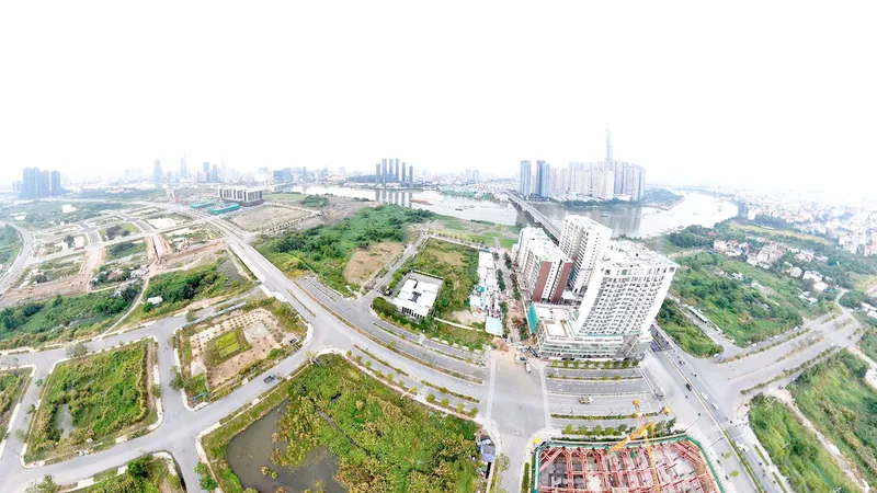 Những lô đất vàng quy hoạch Thủ Thiêm. Ảnh: HOÀNG HÙNG