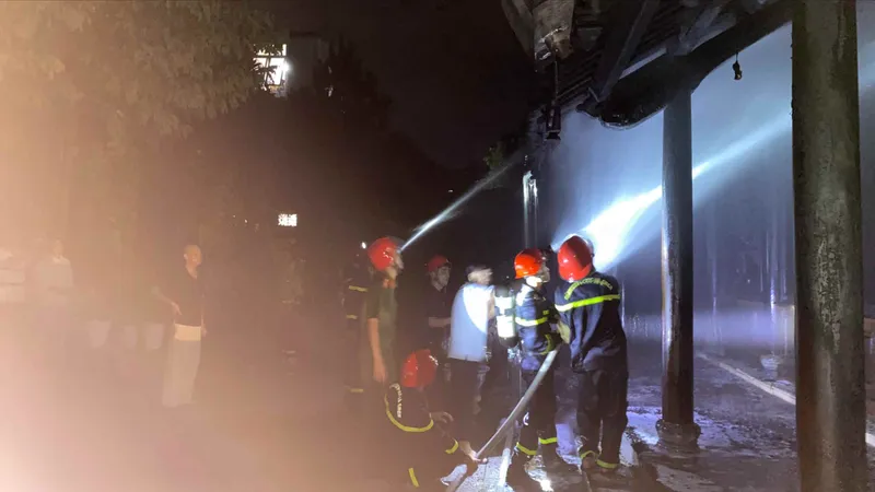Chùa Thuyền Lâm xảy ra hoả hoạn tại khu vực chánh điện tối 23-6