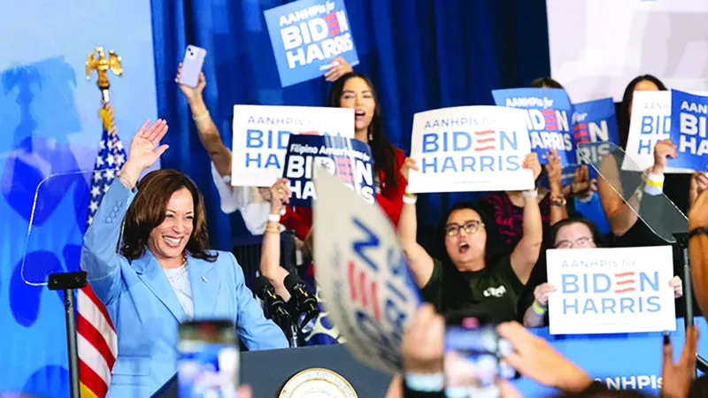 Phó Tổng thống Mỹ Kamala Harris trong một cuộc vận động tranh cử vào Nhà Trắng. Ảnh: POLITICO