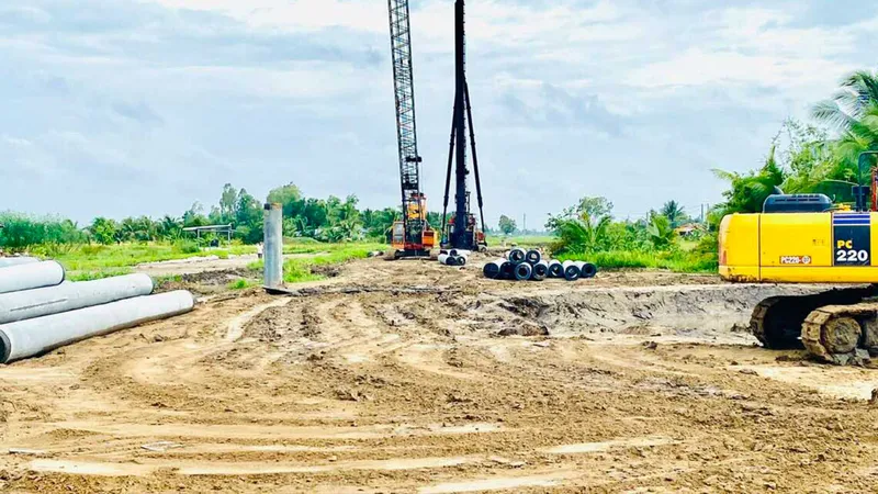 Thí điểm vật liệu thay cát san lấp công trình