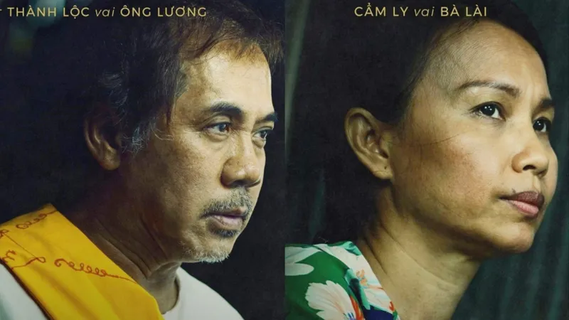 NSƯT Thành Lộc và Cẩm Ly trên poster phim "Ma da". Ảnh: AMF
