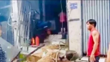 Hiện trường nơi xảy ra vụ nổ 