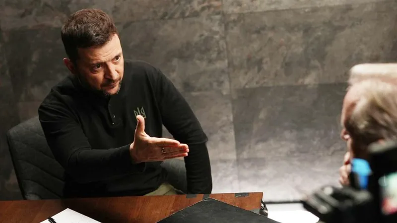 Tổng thống Ukraine Volodymyr Zelensky trả lời phỏng vấn Sky News. Ảnh: SKY NEWS