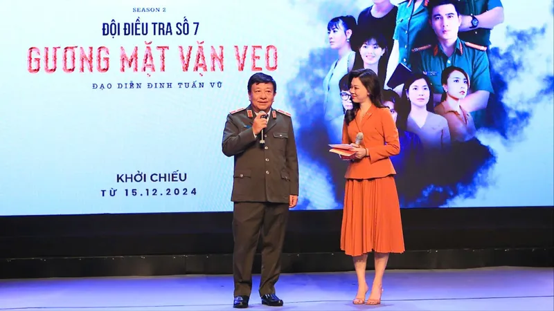 Thiếu tướng Đỗ Triệu Phong, Cục trưởng Cục Truyền thông CAND chia sẻ tại lễ ra mắt series phim hình sự Đội điều tra số 7