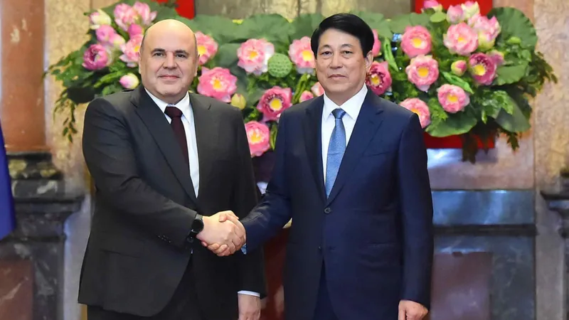 Chủ tịch nước Lương Cường tiếp Thủ tướng Liên bang Nga Mikhail Mishustin