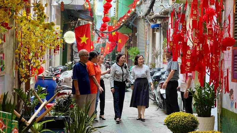 Góc xuân đầy sắc màu của khu phố 4 phường Bến Thành