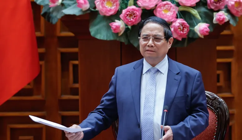 Thủ tướng Phạm Minh Chính phát biểu tại cuộc họp. Ảnh: VGP 