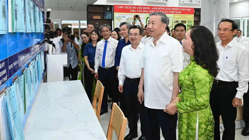 Tổng Bí thư Tô Lâm khảo sát thực tế mô hình chính quyền địa phương 2 cấp tại TPHCM
