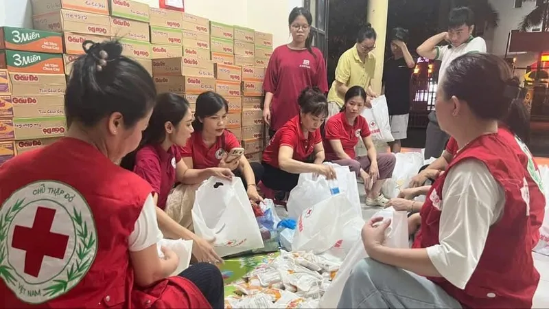 Hội Chữ thập đỏ Việt Nam cứu trợ khẩn cấp người dân vùng lũ Nghệ An