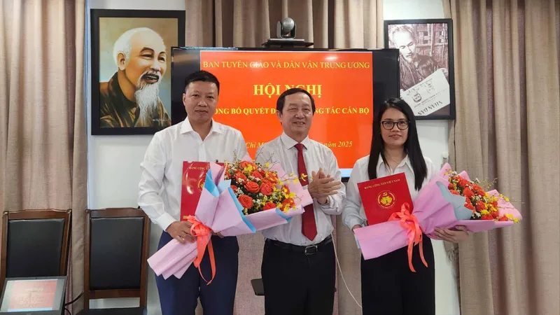 Ban Tuyên giáo và Dân vận Trung ương công bố quyết định về công tác cán bộ