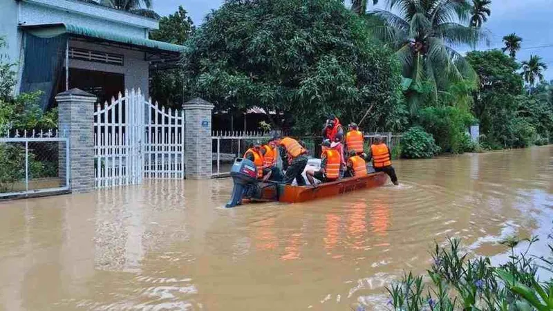 Vừa qua lũ sông Đồng Nai lên cao khiến xã Đăk Lua bị ngập một số nơi. Ảnh: CAT