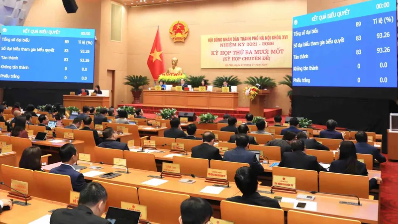 HĐND TP Hà Nội tổ chức kỳ họp thứ 31 ngày 27-1