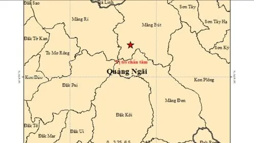 Quảng Ngãi: Liên tục xảy ra động đất trong 2 ngày