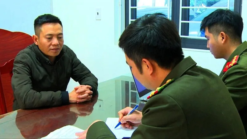 Hoàng Văn Toàn khai nhận tại cơ quan điều tra. Ảnh: Công an Thanh Hóa
