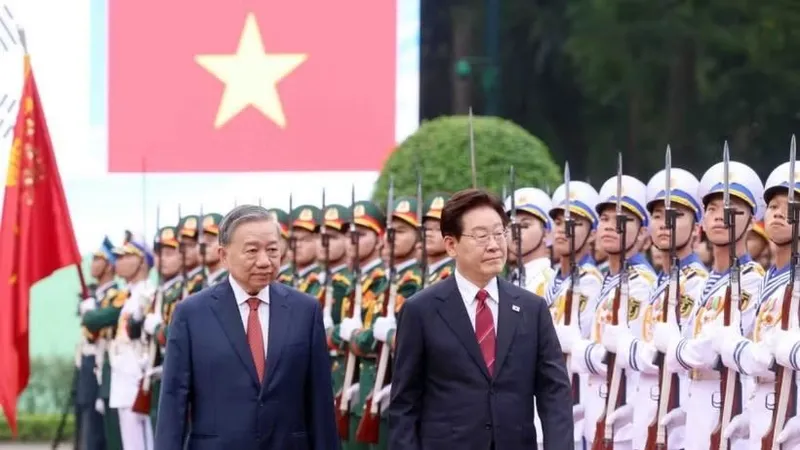 Tổng Bí thư, Chủ tịch nước Tô Lâm chủ trì Lễ đón chính thức Tổng thống Hàn Quốc