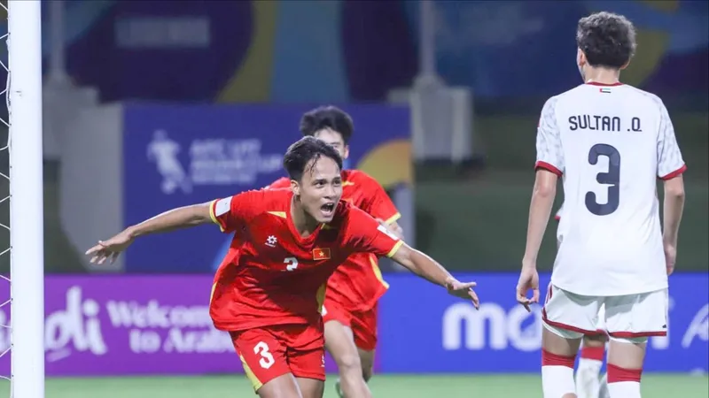 U17 Việt Nam ngược dòng đầy cảm xúc trước U17 UAE. Ảnh: VFF