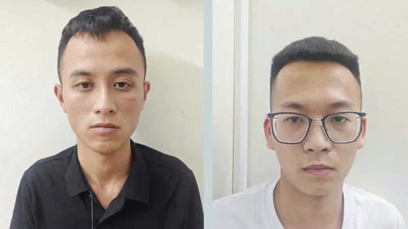 Đối tượng Nguyễn Vũ Kỳ và Hoàng Tuấn Nhật. Ảnh: CACC