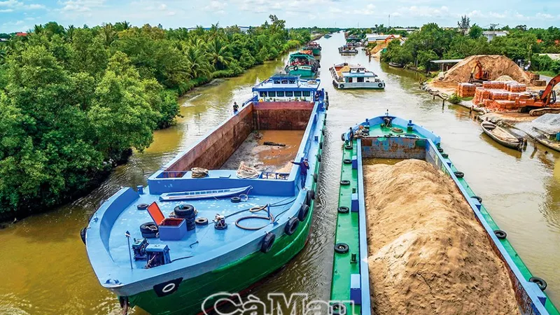 Hạn chế lưu thông trên kênh Lương Thế Trân, tỉnh Cà Mau để phục vụ thi công