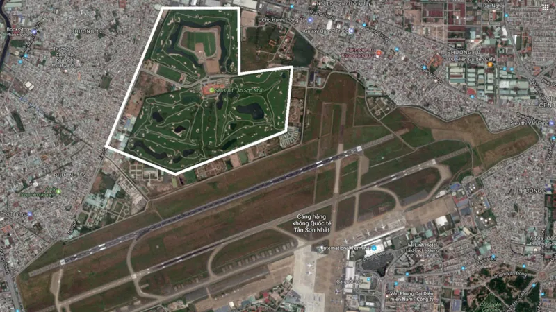 Sân golf Tân Sơn Nhất. Ảnh: Google Maps