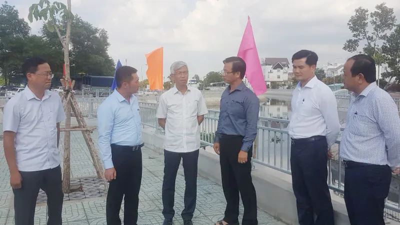 Đoàn công tác đi thực địa khu vực rạch Rỗng Mọi, khu phố 4, phường Thới An