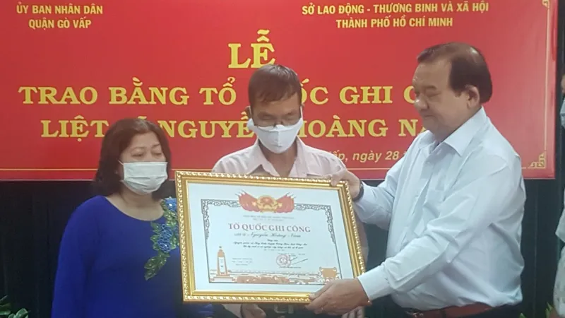 Cấp bằng Tổ quốc ghi công cho liệt sĩ “hiệp sĩ” Nguyễn Hoàng Nam