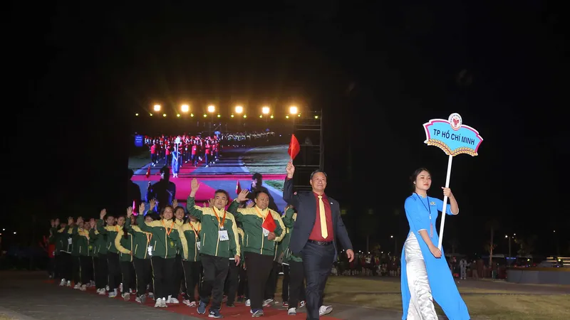 Đoàn TPHCM giành vị trí thứ 2 toàn đoàn tại Đại hội Thể thao toàn quốc 2022. Ảnh: DŨNG PHƯƠNG