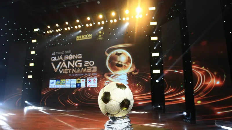 Không khí trước giờ G gala trao giải Quả bóng vàng Việt Nam 2023. Ảnh: DŨNG PHƯƠNG 